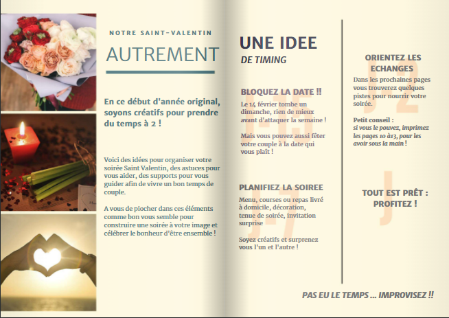Extrait illustrant le magazine St Valentin autrement de Fondacio