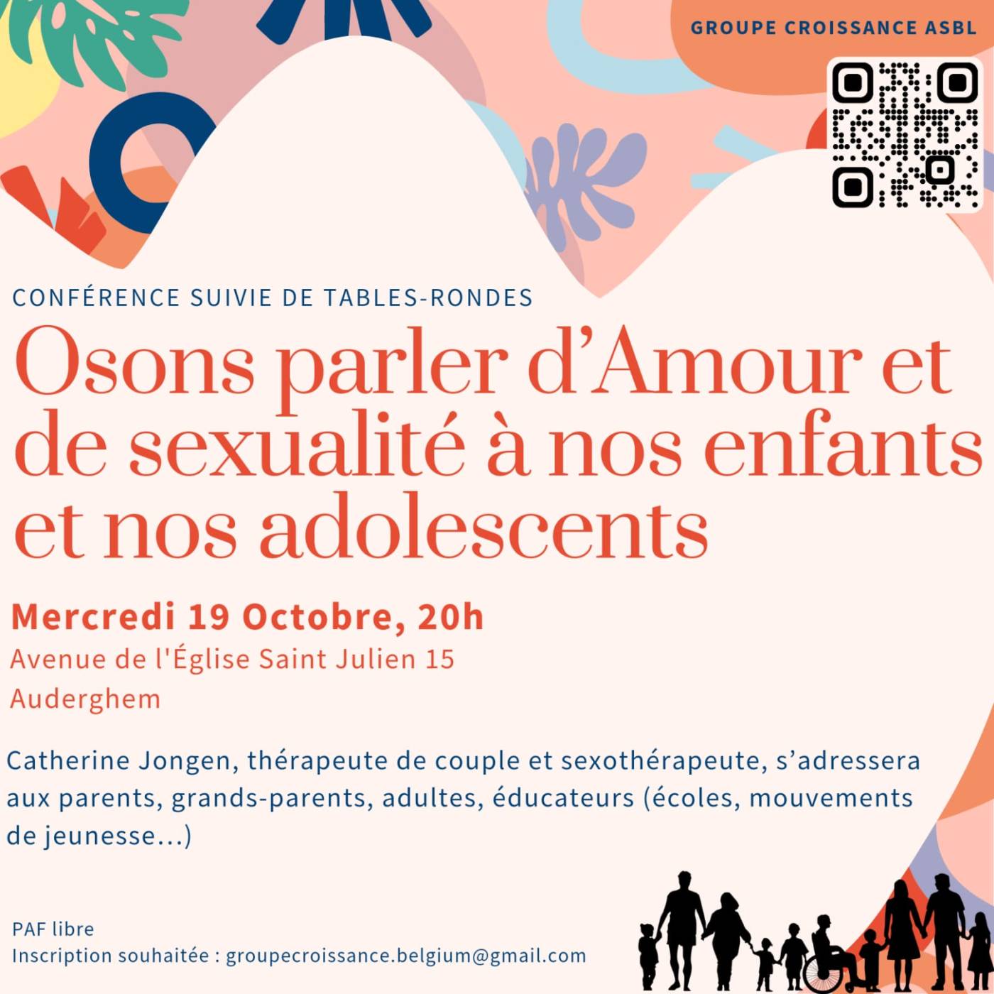 Osons parler d'Amour et de Sexualité à nos enfants, une conférence organisée par le groupe Croissance