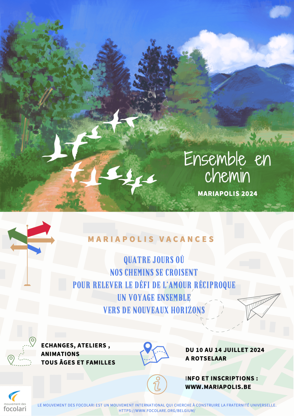 10 au 14 juillet 2024 – Mariapolis (focolari) – Ensemble en&nbsp;chemin